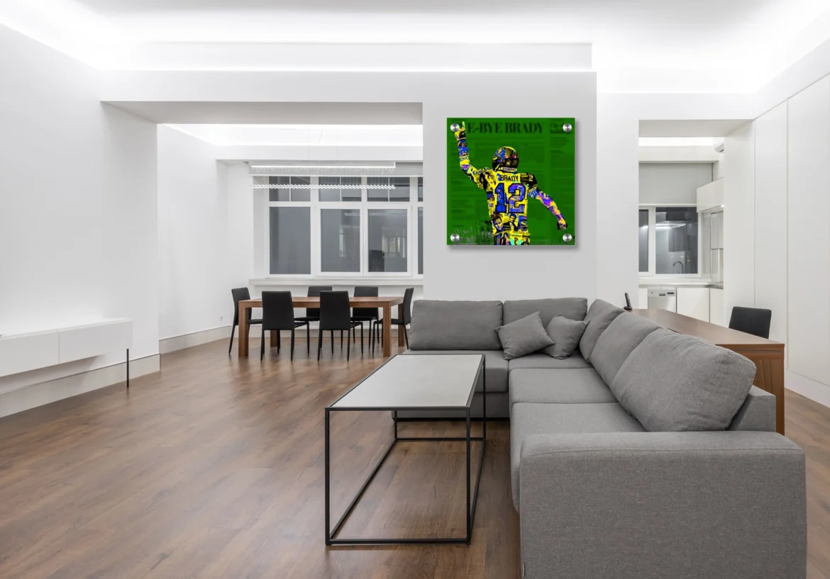 Large-format acrylic pop art for commercial interiors — custom sizing available from Chaos with Colors