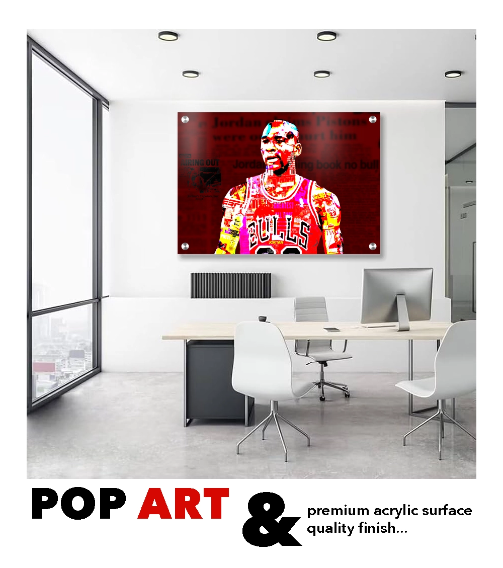 One-of-a-kind acrylic pop art ready for corporate installation — commissioned from Chaos with Colors