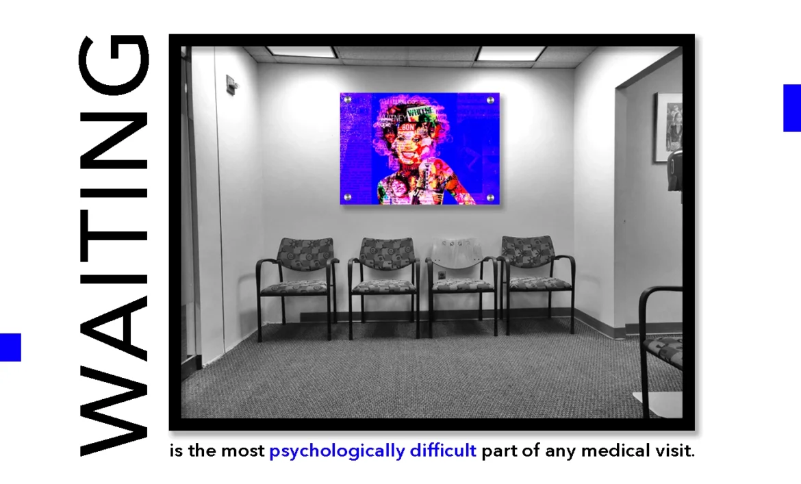 Uplifting acrylic pop art for medical office waiting room — commissioned from Chaos with Colors